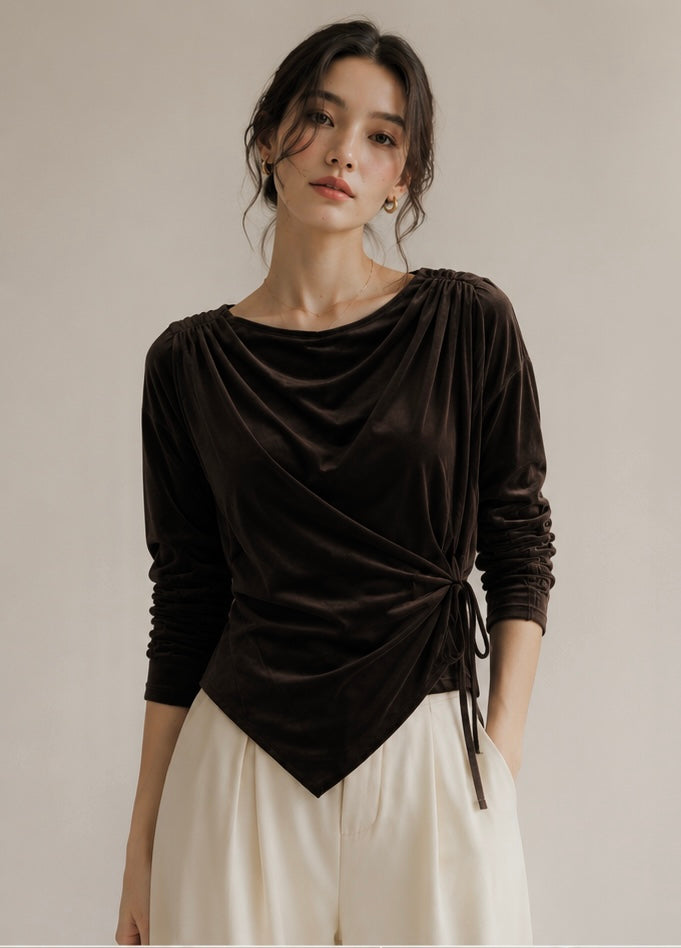 Velvet Drape Top 授乳対応