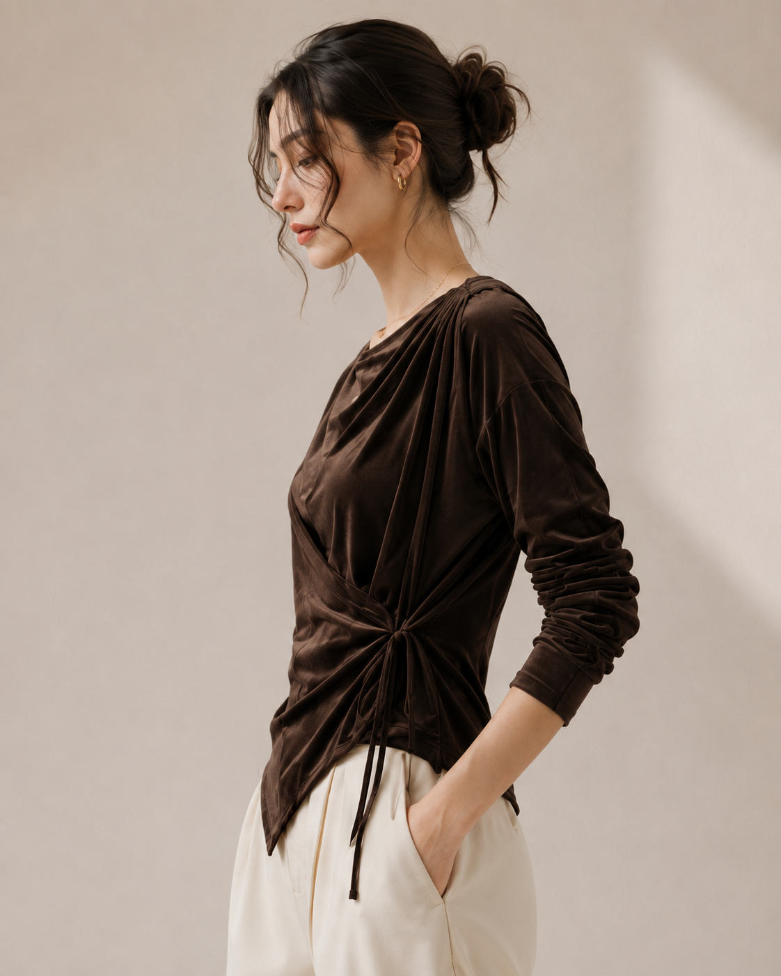 Velvet Drape Top 授乳対応